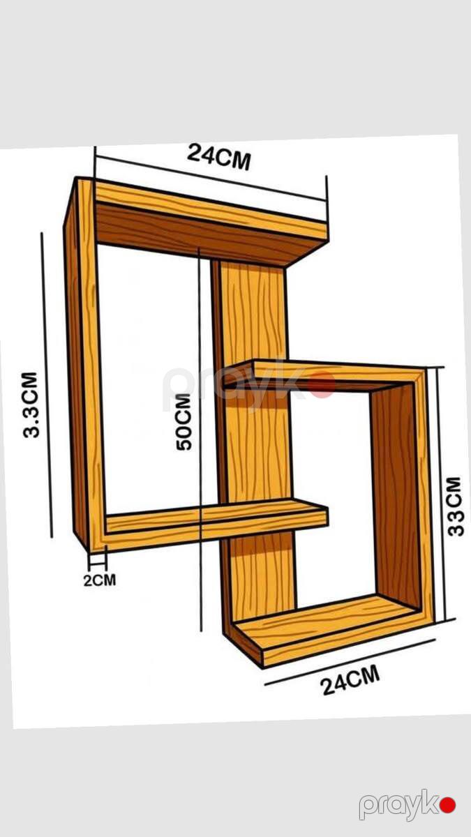 Dekorativ divar rəfi — Mebel, Bakı (3)