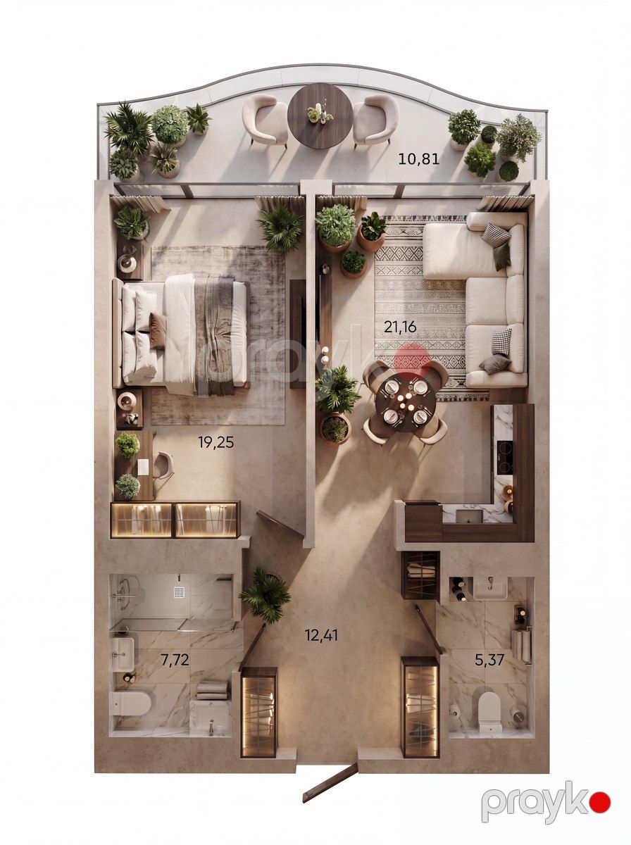 Satılır 2 otaqlı yeni tikili 76.7 m² — Mənzil, Bakı (2)