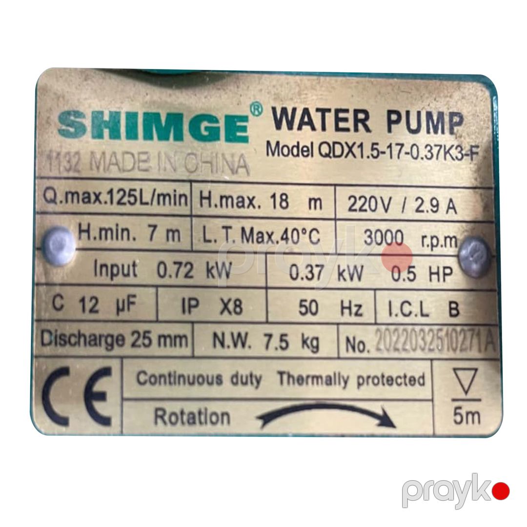 Drenaj nasosu Shimge QDX1.5-17-0.37K3-F 1132 — Mallar, Bakı (2)