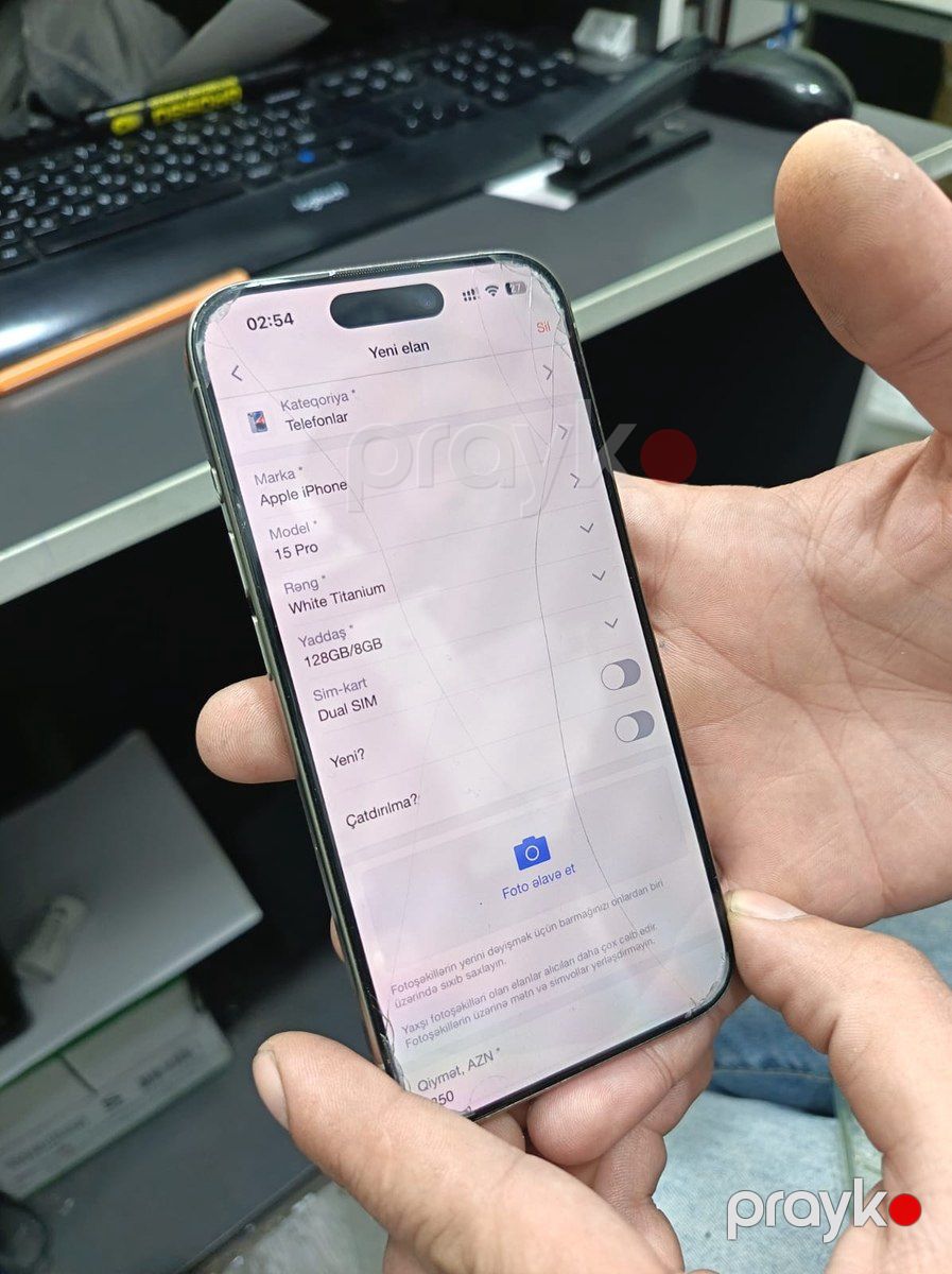 Apple iPhone 15 Pro White Titanium 128GB/8GB — Smartfonlar, Bakı (2)