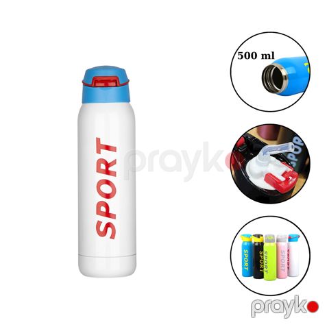 İdman su qabı Sport 2290 alüminium, ağ, 500 ml — Bakı