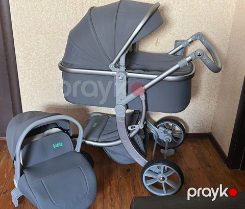 Kidilo 3‑ü 1‑də uşaq arabası dəsti - Rəng: boz/gri - Komplekt: şassi — Bakı