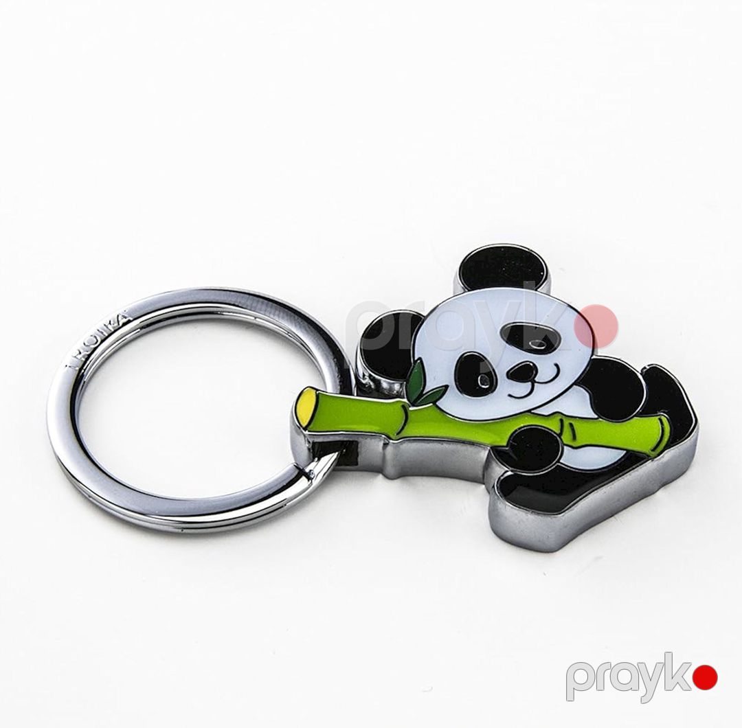 Açar üçün brelok Troika KR10-03-CH Bamboo Panda, metal, 60x63x6 mm — Mallar, Bakı (2)