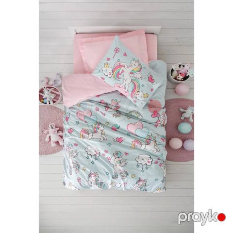 Uşaq yataq dəsti Cotton Box Twinka Pink, yorğan üzü 160x220 sm, mələfə 160x240 sm, yastıq üzü 50x70 sm/1 əd, birnəfərlik, pambıq, rəngbərəng — Bakı