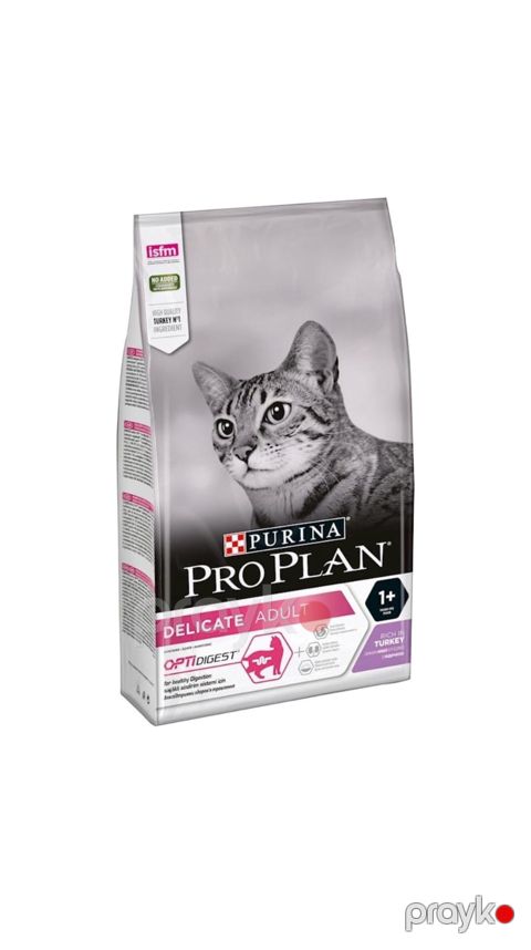 Quru yem Purina Proplan həssas həzm üçün, yetkin pişiklər üçün hindtoyuğu ilə, 1 kq — Bakı