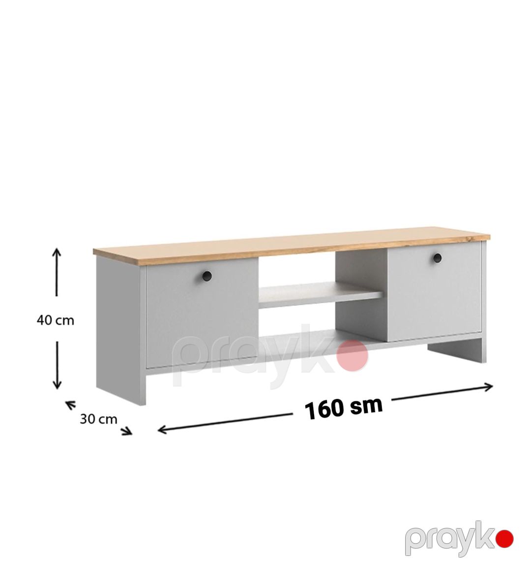TV üçün tumba ev_13900357, laminat/LDSP, ağ/qəhvəyi, 30x160x40 sm — Mallar, Bakı (3)