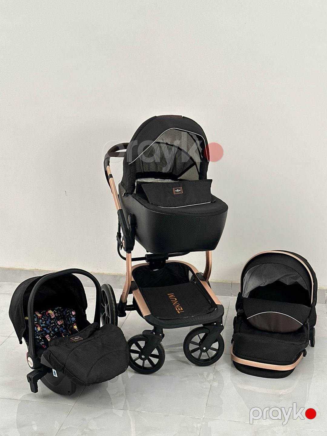 Uşaq arabası Teknum 3-in-1, qara — Mallar, Bakı (2)