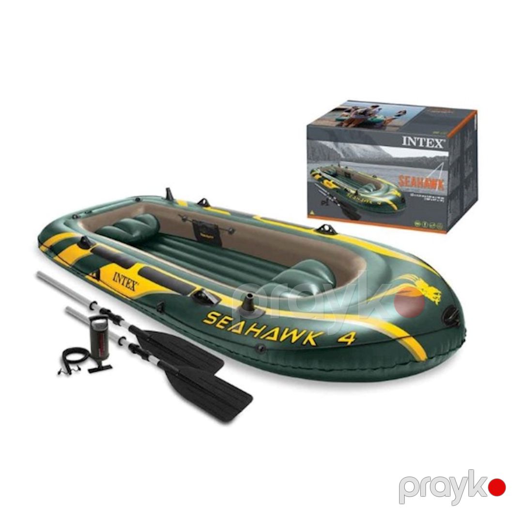 Şişmə qayıq Intex 68351 Seahawk 4, 351х145х48 sm, alüminium avarlar 137 sm, 480 kq qədər — Mallar, Bakı (2)