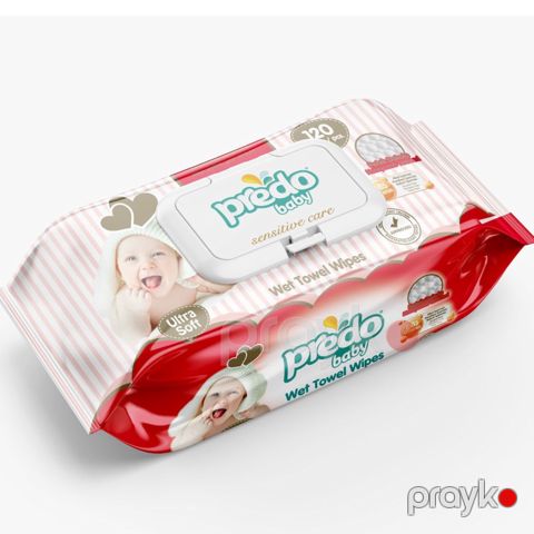 Uşaq nəm salfetləri Predo Baby Ultra Soft, 120 əd — Bakı