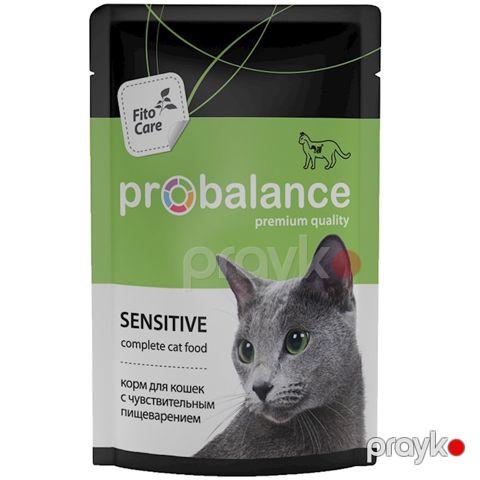Pişiklər üçün yaş yem Pro Balance Sensitive həssas həzm ilə 85 q — Bakı