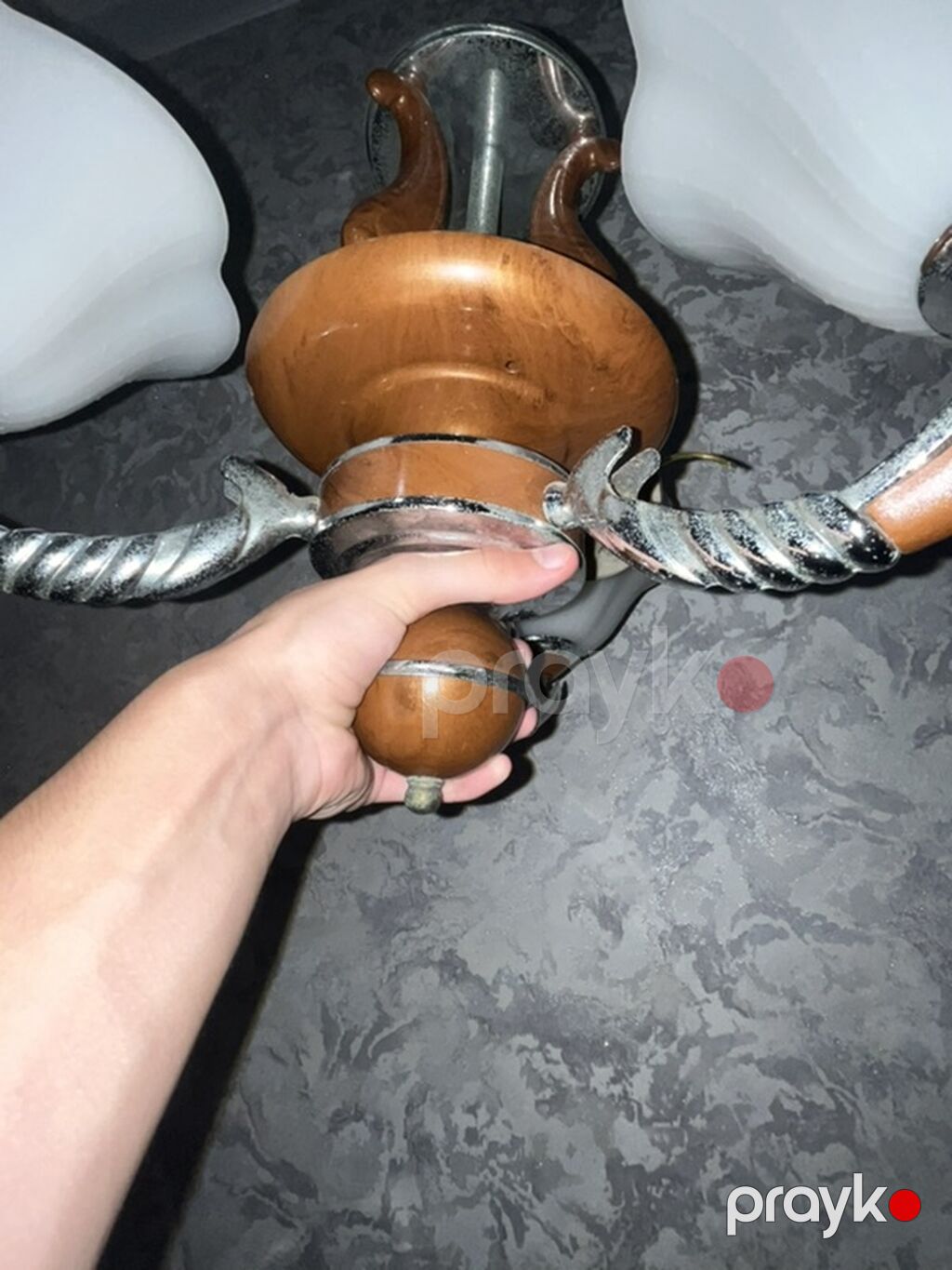 Çılçıraq, 3 lampa, Şüşə — Tavan is?qlar? v? cilc?raqlar, Bakı (4)