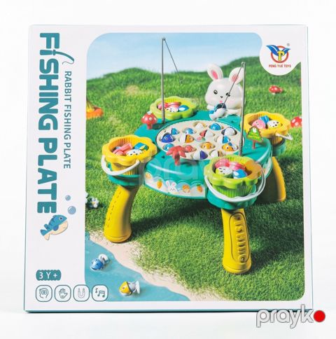 Uşaq oyun masası Rabbit Fishing Plate, plastik, 3+ yaş — Bakı