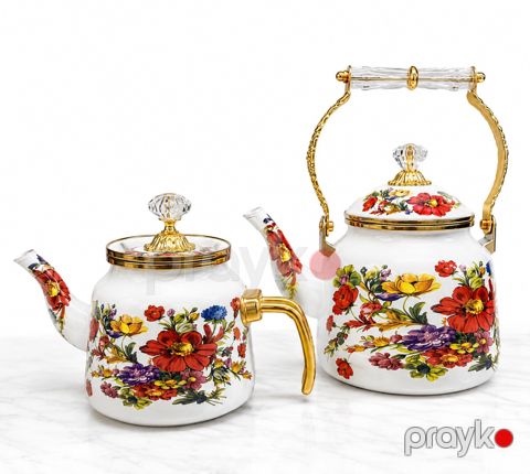 Çaydan dəsti RAX008-245, polad, ağ, 2300/1100 ml