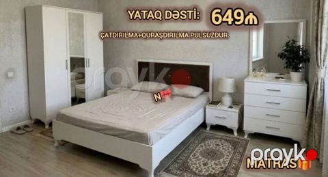 İkinəfərlik çarpayı, Dolab, Termo, 2 tumba, Türkiyə, Yeni — Bakı