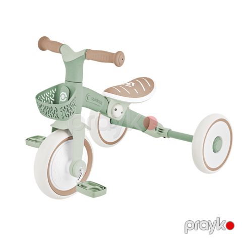 Uşaqlar üçün üçtəkərli velosiped Globber Beige/Light Green — Bakı
