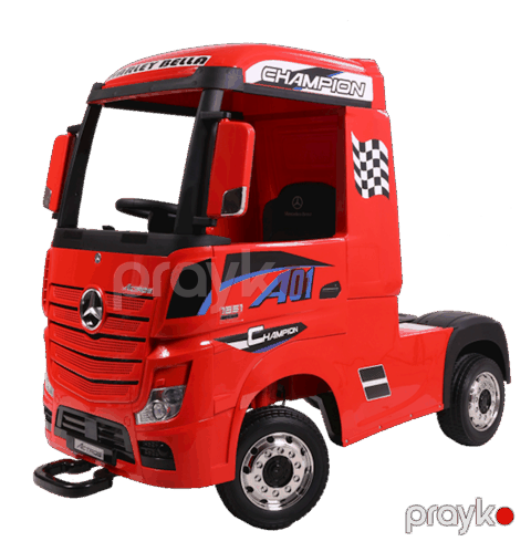 Uşaq elektrik avtomobili Kamaz HL 358, 2 motor, qırmızı — Bakı