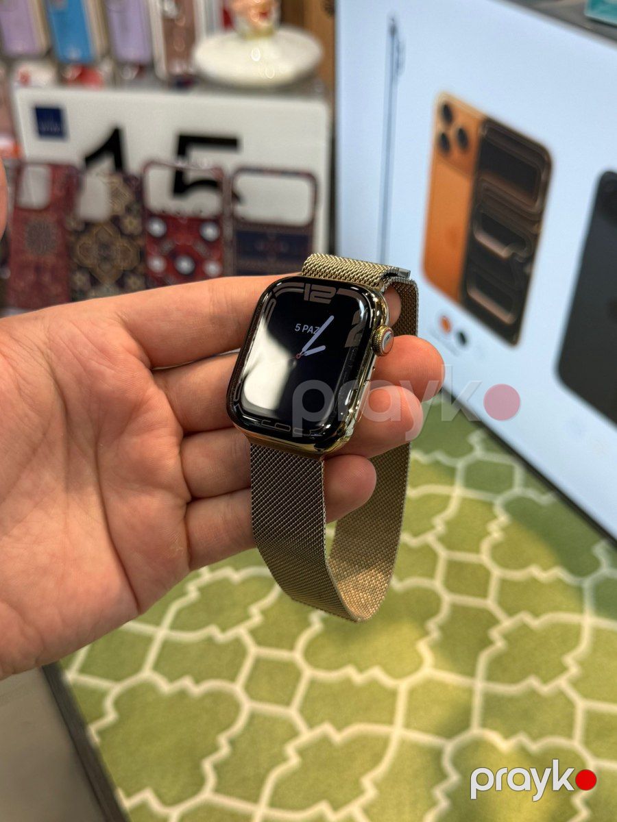 Apple Watch Series 8 Steel Gold 45mm — Ağıllı saatlar və biləkliklər, Bakı (3)