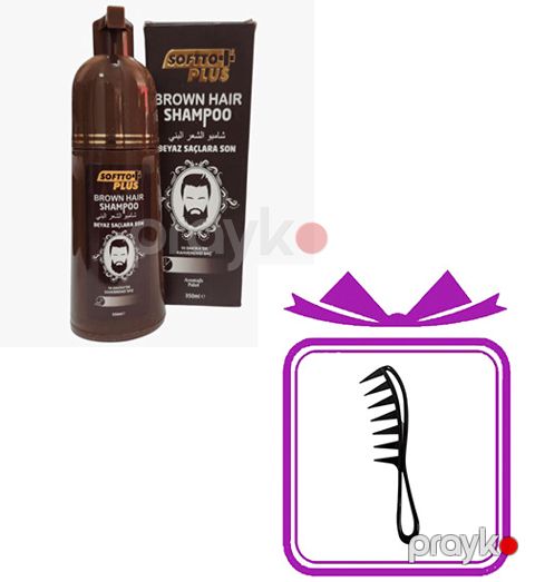Şampun-boya Softto Plus Brown Hair 350 ml + Daraq — Bakı