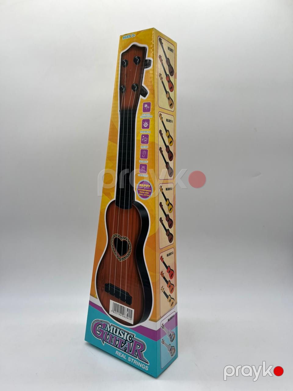 Uşaqlar üçün gitara P-42, plastik, narıncı/qara, 30 sm — Mallar, Bakı (2)