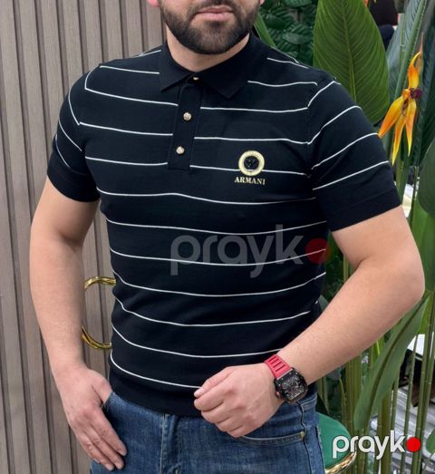 Polo kişilər üçün VC_2067382, qara, pambıq, ölçü XL — Bakı