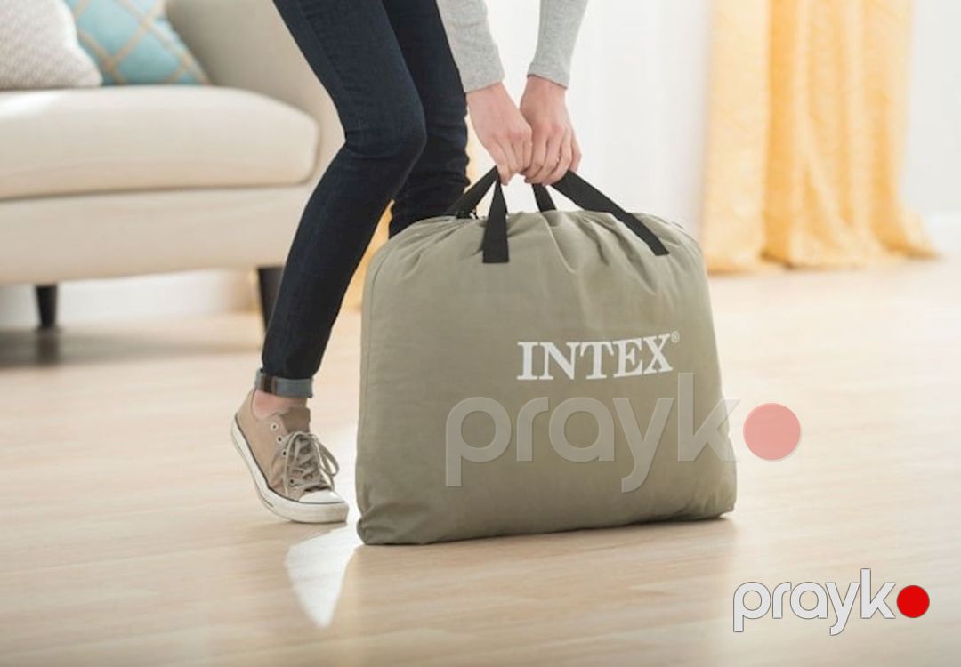 Şişmə çarpayı Intex Pillow Rest Raised Bed 64124, qara, 152х203х42 sm — Mallar, Bakı (3)