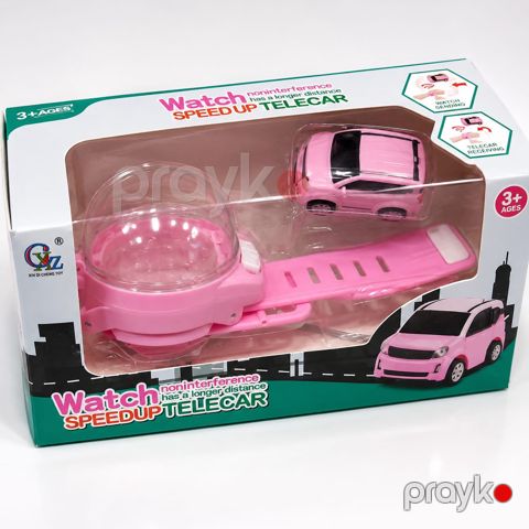 Radio ilə idarə olunan maşın qolbaq ilə Watch Speed Up Telecar / Mini Remote Control Tele Car, çəhrayı — Bakı