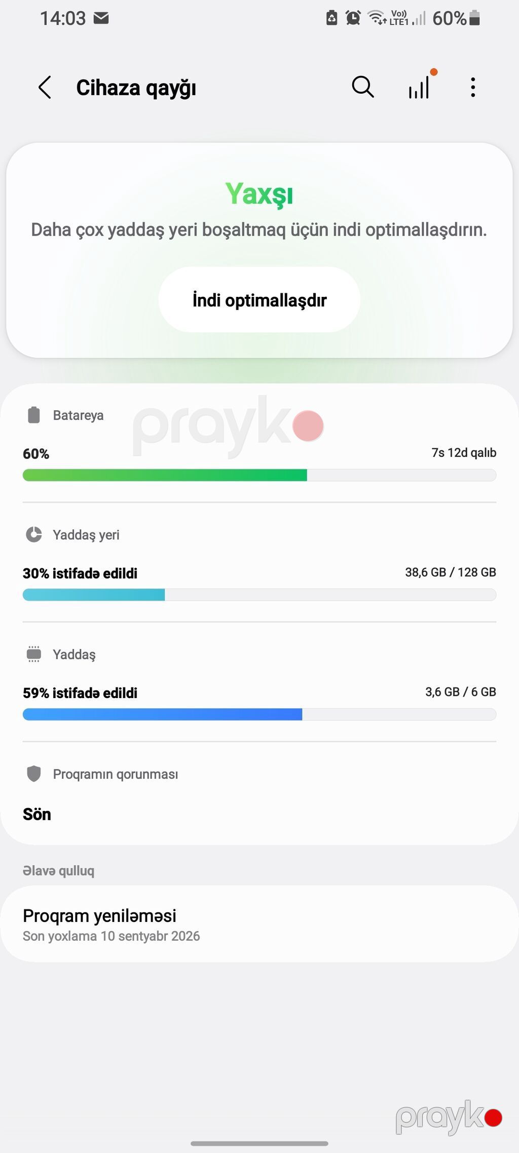 Samsung Galaxy A70, 128 GB, rəng - Göy, Face ID — Samsung, Şirvan (4)