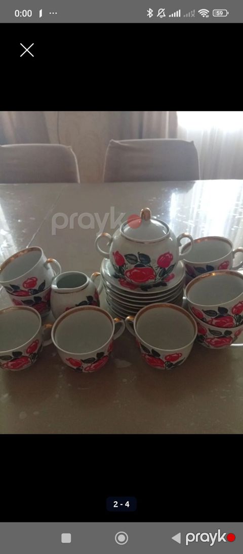 Çay dəsti, rəng - Ağ, Farfor — Bakı