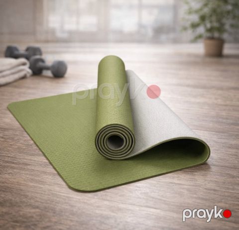 Fitnes və yoga üçün xalça 0788, yaşıl, 180 sm — Bakı