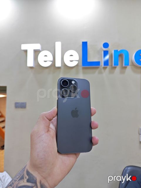 IPhone 15 Pro, 128 GB, Black Titanium, Face ID, Zəmanət, Simsiz şarj — Bakı