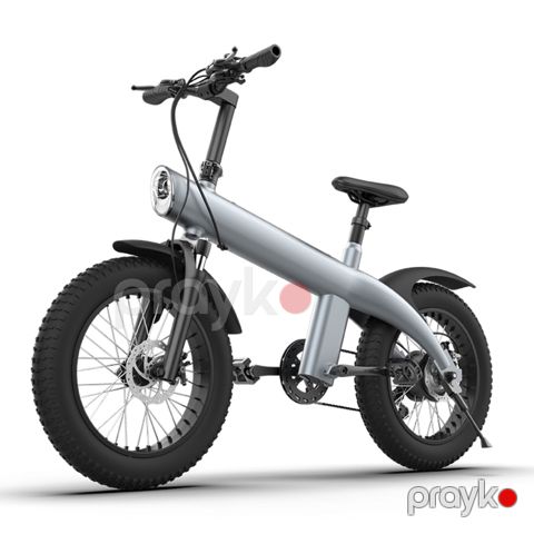 Elektrik velosiped Kıxın Q3S, 40-50 km, 45 km/s, Boz — Bakı