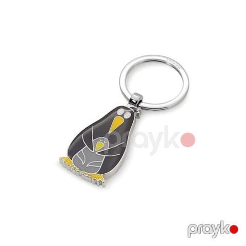 Açar üçün brelok Troika KR21-07-CH Penguin and Pingu, metal, 82x35x5 mm — Bakı