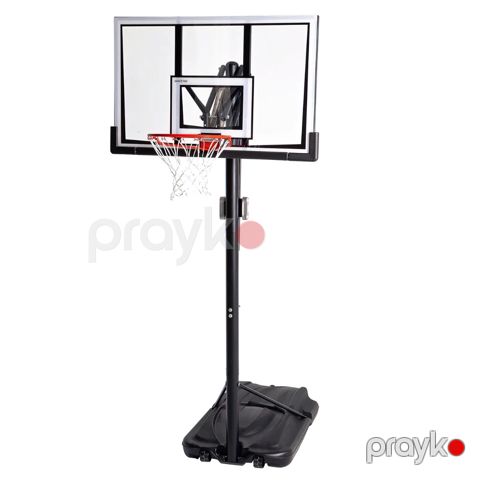 Basketbol lövhəsi və dirəyi Shatter Proof 90061, 132x52 sm, tənzimlənən hündürlük 2.28-3.04 m — Bakı