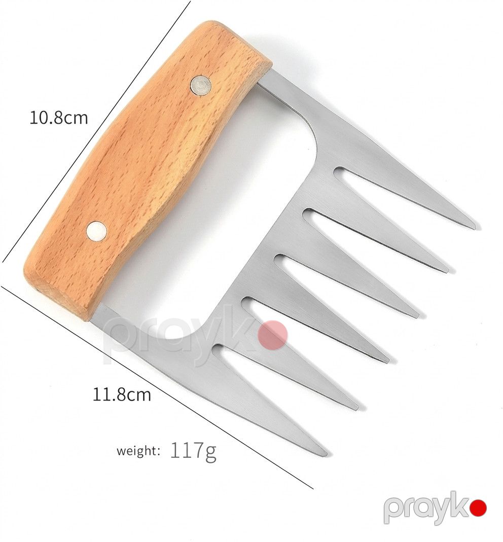 Ət çəngəli 8766, metal, taxta, gümüşü, qəhvəyi — Mallar, Bakı (2)