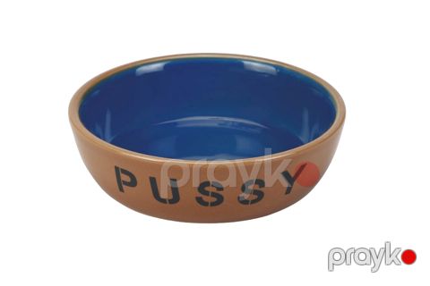 Kasa Beeztees Cat Pussy pişiklər üçün, keramika, göy/bej, 12.5 sm — Bakı