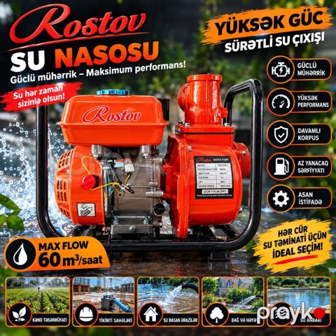 Su nasosu Rostov SM/80, 5200 Vt, 30 m, 1000 litr/dəq — Bakı