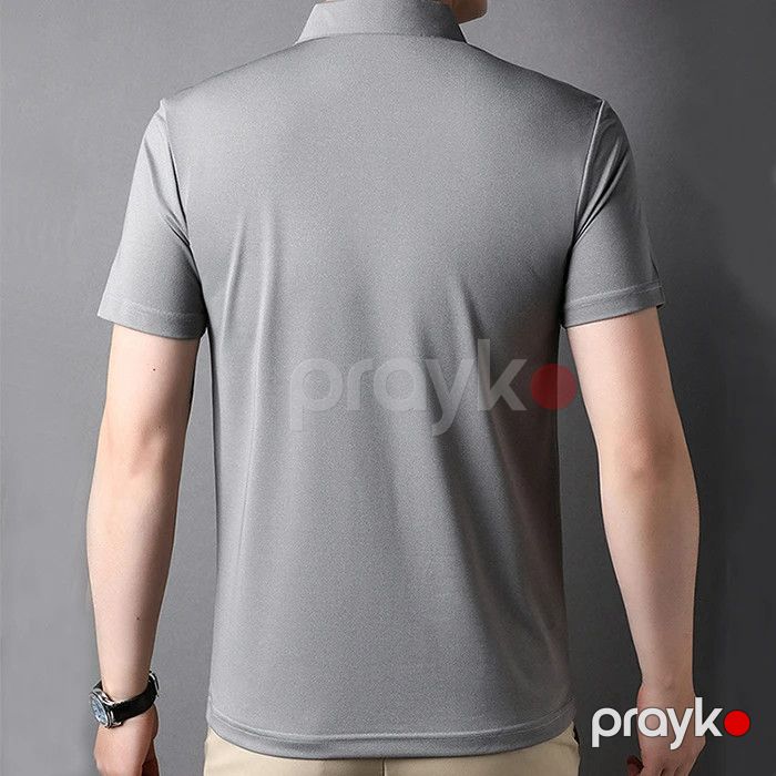 Kişilər üçün polo 44-778, boz, pambıq, ölçü XXL — Mallar, Bakı (2)