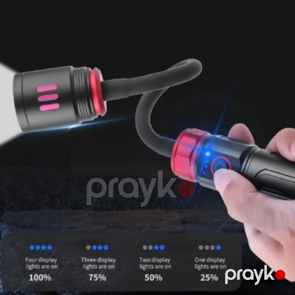 LED fənər USB şarj olunan elastik boyunlu, super parlaq və portativ işıqlandırma - prl_0539 — Mallar, Bakı (2)