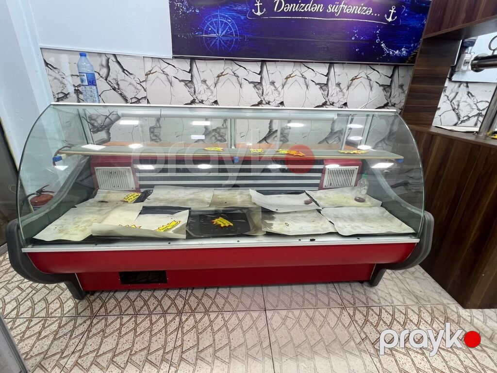 Soyuducu vitrin 590 Azn.2 metr uzunlugu ideal veziyyetde tam — Soyuducular, Digah (3)