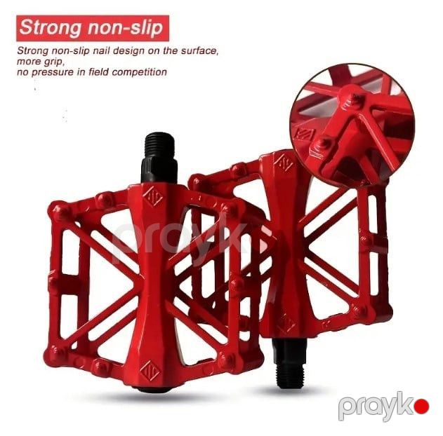 Velosiped üçün pedal Bikesport 71, alüminium, sürüşməyə qarşı davamlı, qırmızı — Mallar, Bakı (3)