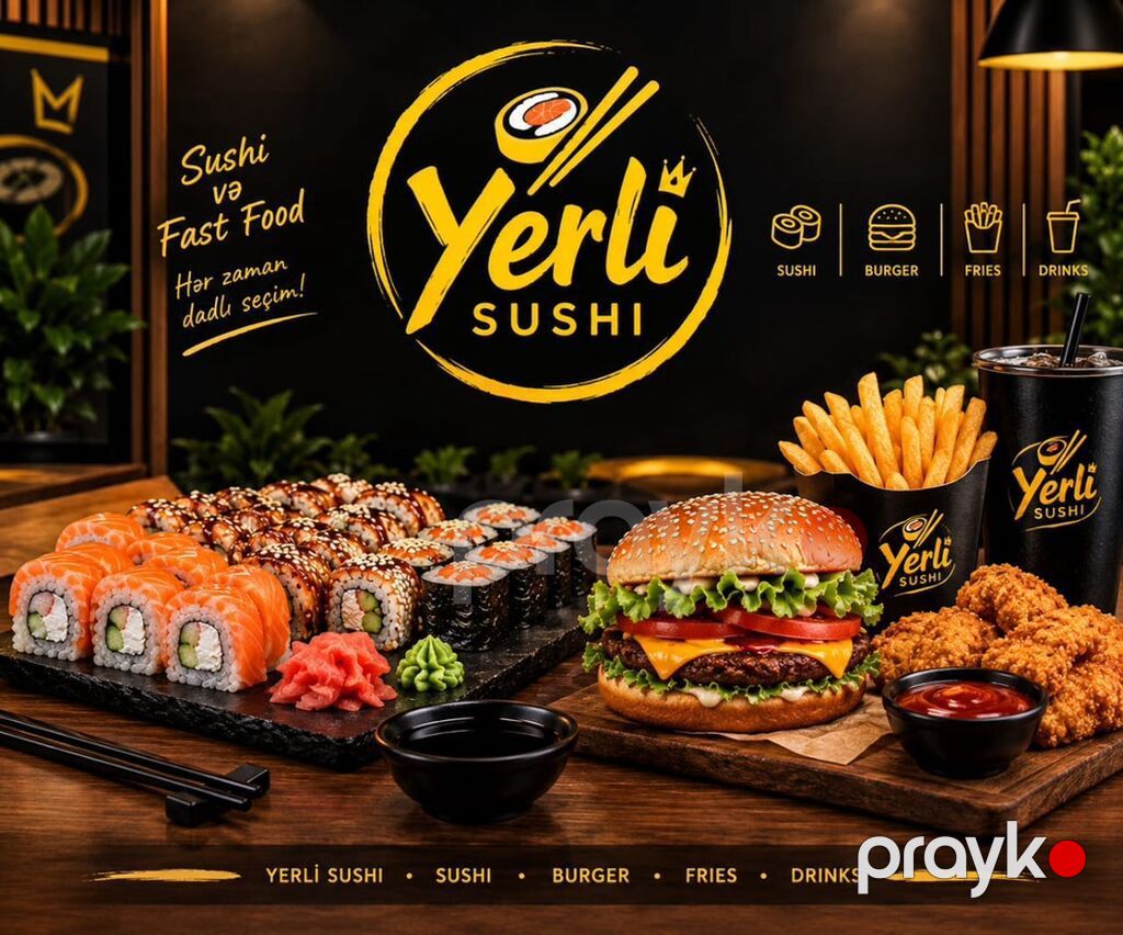 Yerli Sushi – Təzə dad, yerli keyfiyyət Sushi və fast‑food menyusu — Qida məhsulları, Digah (4)
