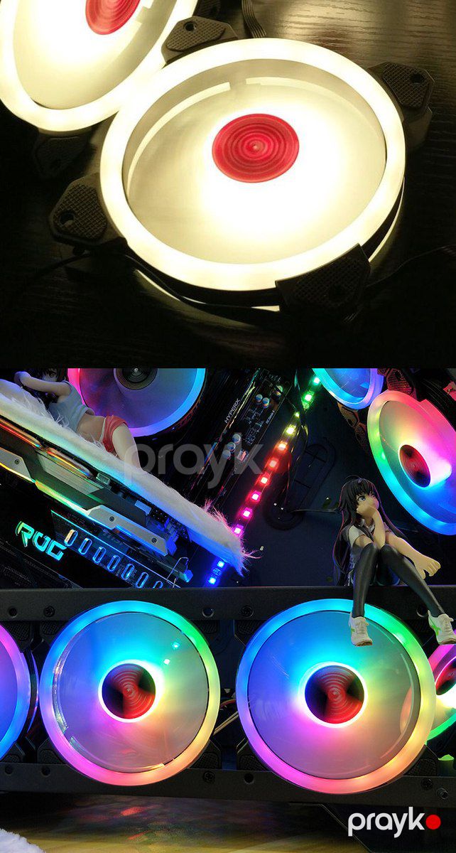 RGB kuler "Coolmoon Sunshine LED 120mm (Programable Case Fan)" — Kompüterlər və noutbuklar, Bakı (12)