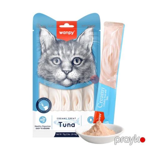 Pişiklər üçün məzə Wanpy Cremy Treat Tuna 70 q — Bakı