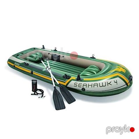 Şişmə qayıq Intex 68351 Seahawk 4, 351х145х48 sm, alüminium avarlar 137 sm, 480 kq qədər — Bakı