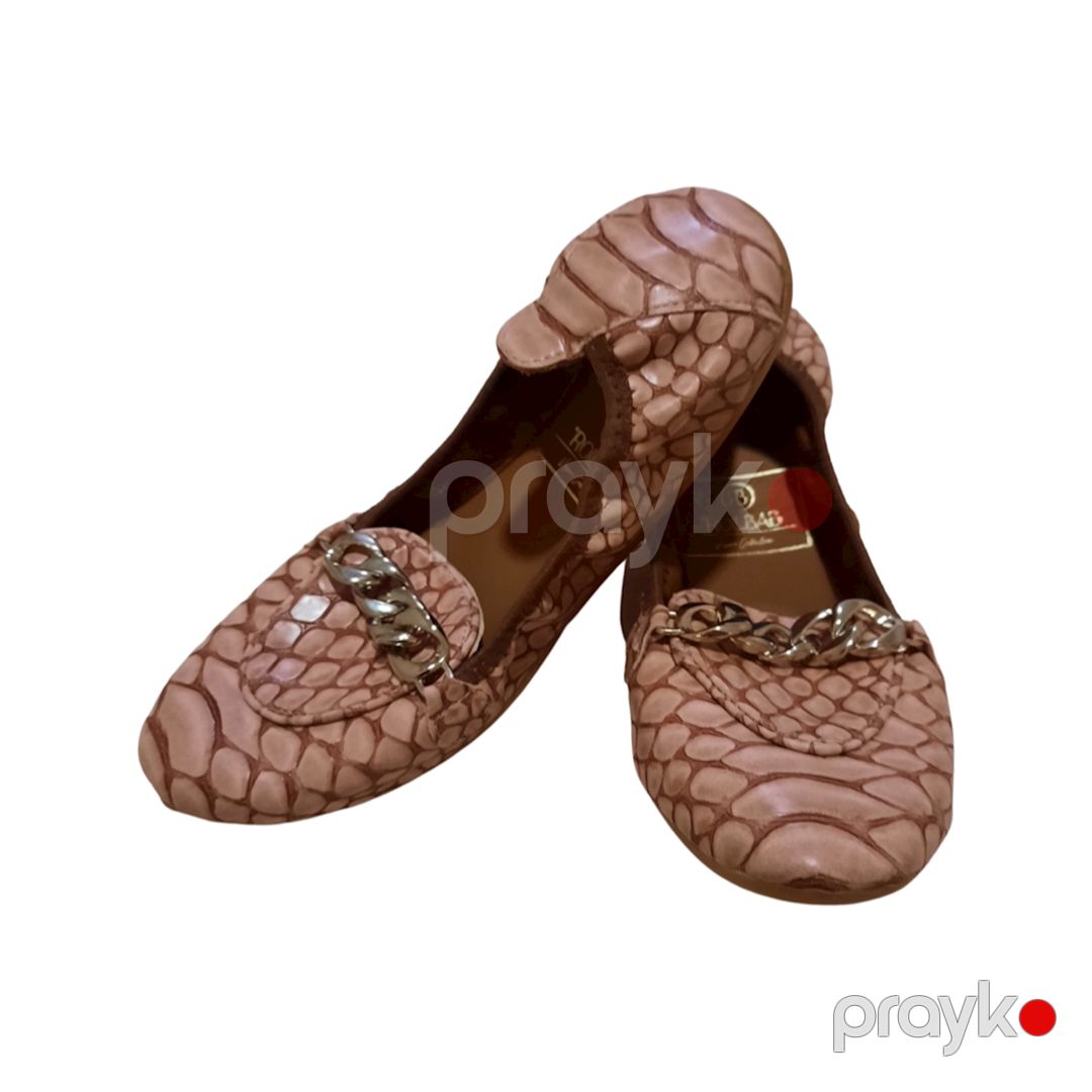 Qadınlar üçün yumru burun baletkalar Rollbab CL24099, bej, təbii dəri, ölçü 40 — Mallar, Bakı (2)