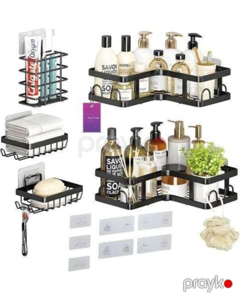 Hamam otağı üçün rəf dəsti 61812, plastik, qara, 3 əd — Bakı