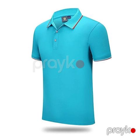 Kişilər üçün polo 58-1069, mavi, pambıq, ölçü L — Bakı
