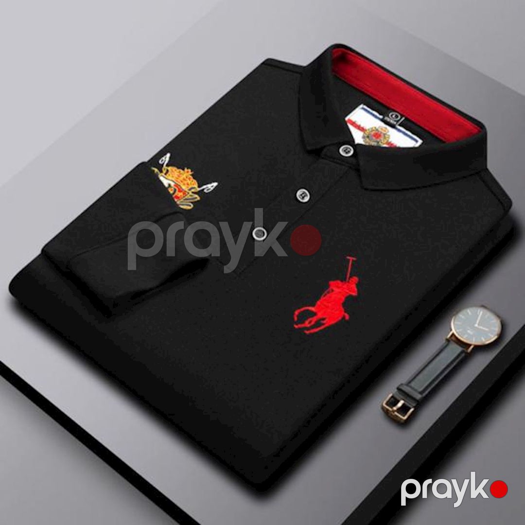 Kişilər üçün polo EB 794, qara, pambıq, ölçü M — Mallar, Bakı (3)