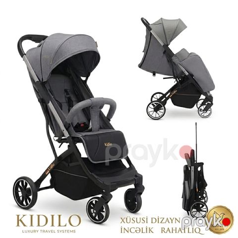 Uşaq arabası Kidilo N-K20, boz — Bakı