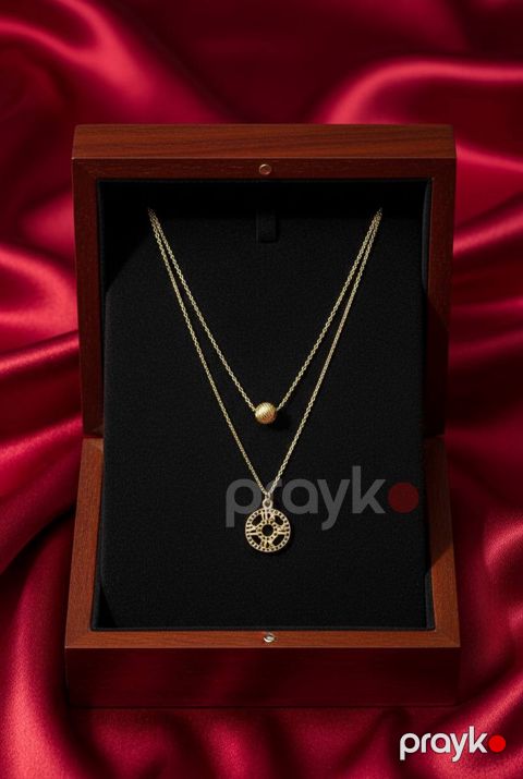 Qadın boyunbağı 4235, qızıl 585 əyar — Bakı